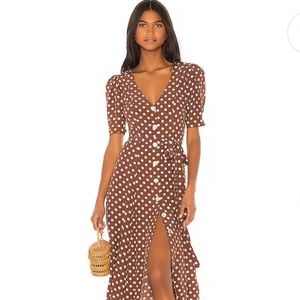 LPA Brown Polka Dot dress